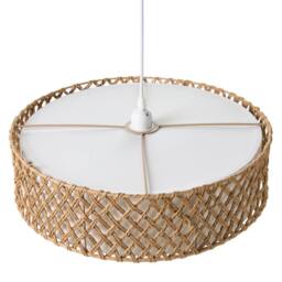 Wyld and Coco Natural Paper Rope Plaited Pendant Lamp Boho Lighting Dining - thumbnail 5