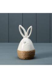 KDMD White Statement Ceramic Rabbit Egg - thumbnail 1