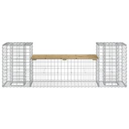 Berkfield Home Garden Bench Gabion Design 183x41x60.5 cm Impregnated Wood Pine in Brown - thumbnail 5