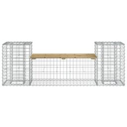 Berkfield Home Garden Bench Gabion Design 183x41x60.5 cm Impregnated Wood Pine in Brown - thumbnail 3