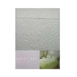 Voltico Pinsonic Quilted Duvet Cover Set Lime & White - Single, Double & King - thumbnail 9