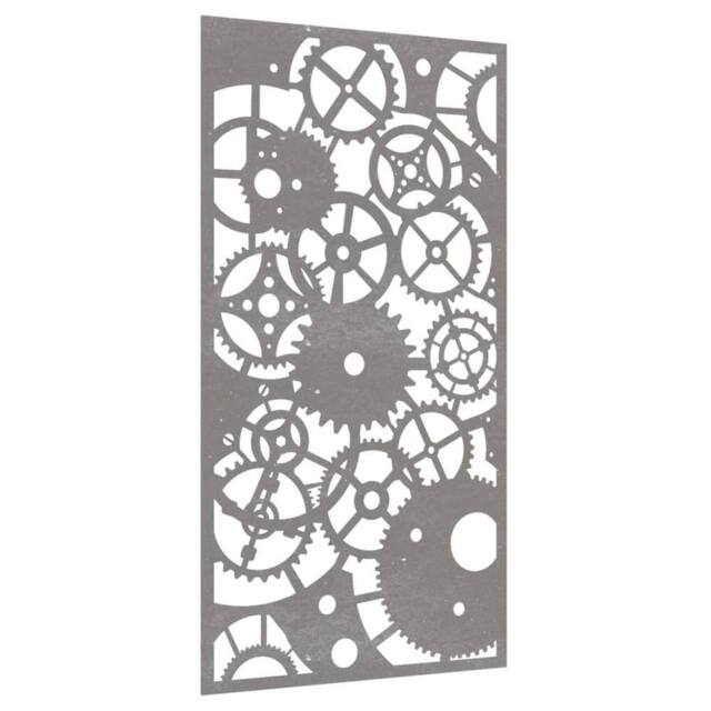 Berkfield Home Garden Wall Decoration 105x55 cm Corten Steel Gear Wheel Design in Brown - image 1