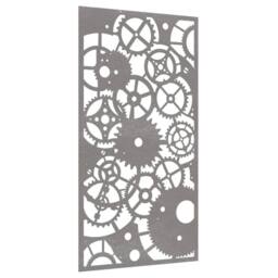 Berkfield Home Garden Wall Decoration 105x55 cm Corten Steel Gear Wheel Design in Brown