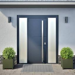 Berkfield Home Garden Planters 2 pcs Olive Green 40x40x40 cm Steel - Size: 40 x 40 x 40 cm