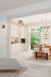 Eglo Townshend Natural Wood & Metal Wall Light in Light Brown - thumbnail 4