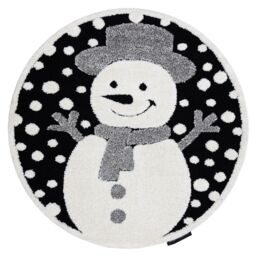 RugsX Modern Children's Rug in Black - Size: 120 cm diameter - thumbnail 2