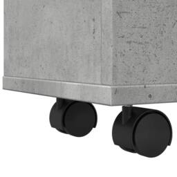 Berkfield Home Narrow Bathroom Cabinet with Wheels Concrete Grey Engineered Wood - thumbnail 8