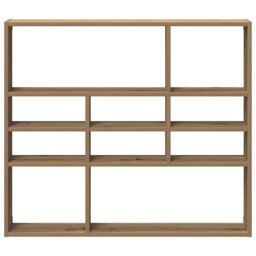 Berkfield Home Wall Shelf Artisan Oak 90x16x78 cm Engineered Wood in Brown - Size: 90 x 16 x 78 cm - thumbnail 4