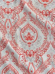 Luxury Living Victoria Room Darkening Ring Top Curtains in Red - Size: 229 cm width x 229 cm drop - thumbnail 2
