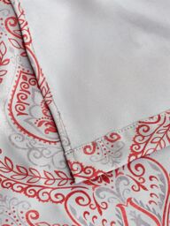 Luxury Living Victoria Room Darkening Ring Top Curtains in Red - Size: 229 cm width x 229 cm drop - thumbnail 4