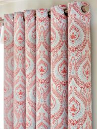 Luxury Living Victoria Room Darkening Ring Top Curtains in Red - Size: 229 cm width x 229 cm drop - thumbnail 3