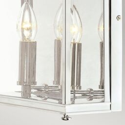 Netlighting Holborn 2 Light Outdoor Medium Wall Half Lantern Light Polished Chrome IP44 E14 in Grey - thumbnail 3
