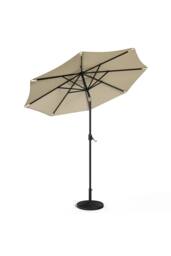 Garden Sanctuary 24 Solar LED Lights Patio Crank Parasol with Resin Base in Beige - thumbnail 5