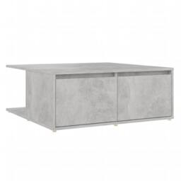 Berkfield Home Coffee Table Concrete Grey 80x80x31 cm Engineered Wood - Size: 80 x 80 x 31 cm - thumbnail 1