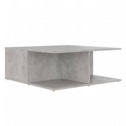 Berkfield Home Coffee Table Concrete Grey 80x80x31 cm Engineered Wood - Size: 80 x 80 x 31 cm - thumbnail 6