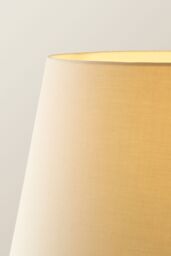 ValueLights Camden Black Metal Tripod Floor Lamp with Beige Tapered Lamp Shade - thumbnail 4