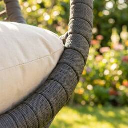 Artemis Home Hadley Woven Hanging Egg Chair in Grey - thumbnail 2