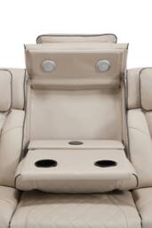 More4Homes Capri Electric Recliner 1+3 Seater Sofa Set w Drinks tray & Charging in Beige - thumbnail 5