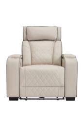 More4Homes Capri Electric Recliner 1+3 Seater Sofa Set w Drinks tray & Charging in Beige - thumbnail 7