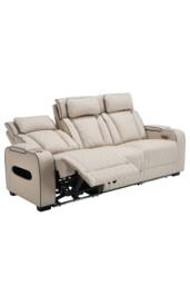 More4Homes Capri Electric Recliner 1+3 Seater Sofa Set w Drinks tray & Charging in Beige - thumbnail 4