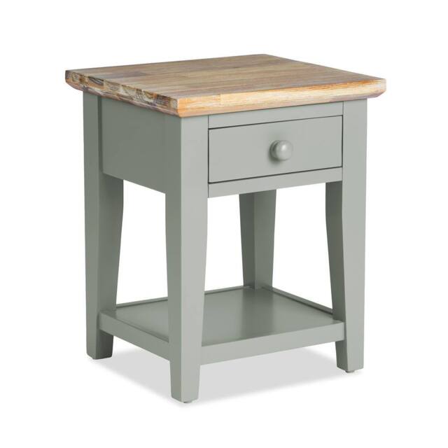 Statement Furniture Florence 1 Drawer Lamp Side Table in Light Green - image 1