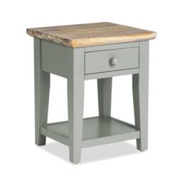Statement Furniture Florence 1 Drawer Lamp Side Table in Light Green