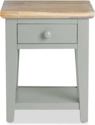 Statement Furniture Florence 1 Drawer Lamp Side Table in Light Green - thumbnail 4