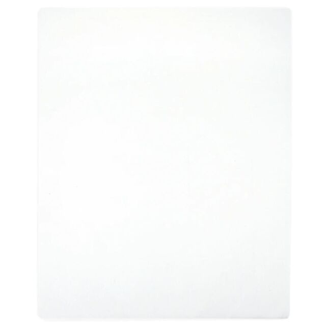 Berkfield Home Jersey Fitted Sheet White 160x200 cm Cotton - image 1