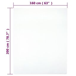 Berkfield Home Jersey Fitted Sheet White 160x200 cm Cotton - thumbnail 4