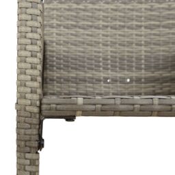 Berkfield Home Garden Bar Stools 2 pcs Grey Poly Rattan - thumbnail 8