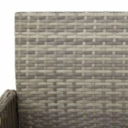 Berkfield Home Garden Bar Stools 2 pcs Grey Poly Rattan - thumbnail 9