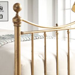 OAT Home Hampstead Traditional Antique Brass Effect Single Metal Bed Frame & Guest Trundle in Bronze - thumbnail 8