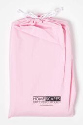 Homescapes Cotton Cot Bed Fitted Sheets 200 Thread Count, 2 Pack in Pink - thumbnail 5