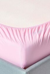 Homescapes Cotton Cot Bed Fitted Sheets 200 Thread Count, 2 Pack in Pink - thumbnail 4