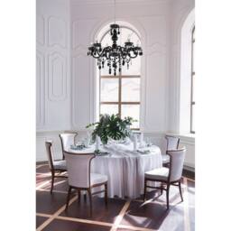 Netlighting Cuimbra I Black Chandelier Chrome Candle 6x E14 - thumbnail 2