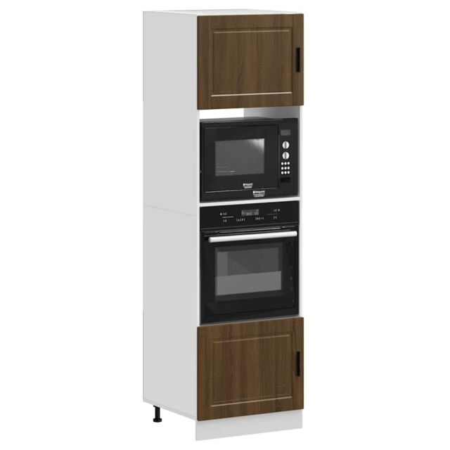 Berkfield Home Oven Cabinets 2 pcs Porto Brown Oak Engineered Wood - image 1