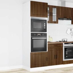 Berkfield Home Oven Cabinets 2 pcs Porto Brown Oak Engineered Wood - thumbnail 3