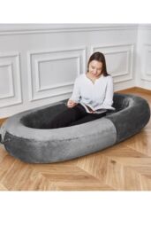 Ezysleep Inflatable Adult Human Pet Bed in Grey - thumbnail 2