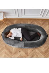 Ezysleep Inflatable Adult Human Pet Bed in Grey