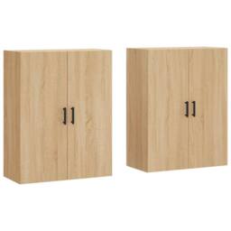 Berkfield Home Wall Mounted Cabinets 2 pcs Sonoma Oak 69.5x34x90 cm in Light Tan - thumbnail 1