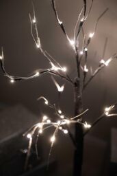Marco Paul 4ft Snowy Effect Brown Christmas Twig Tree Pre Lit With 96 Warm White LED Mains Powered Tree Decorations - thumbnail 6
