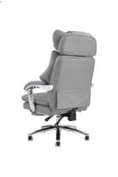 Living and Home Ergonomic Reclining Office Chair with Footrest and Adjustable Headrest in Grey - thumbnail 4