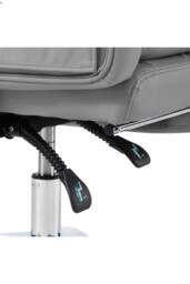 Living and Home Ergonomic Reclining Office Chair with Footrest and Adjustable Headrest in Grey - thumbnail 8