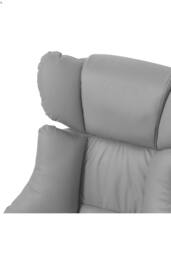 Living and Home Ergonomic Reclining Office Chair with Footrest and Adjustable Headrest in Grey - thumbnail 5