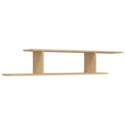 Berkfield Home Wall-Mounted TV Shelf Sonoma Oak 125x18x23 cm Engineered Wood in Brown - Size: 125 x 18 x 23 cm - thumbnail 2