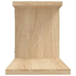 Berkfield Home Wall-Mounted TV Shelf Sonoma Oak 125x18x23 cm Engineered Wood in Brown - Size: 125 x 18 x 23 cm - thumbnail 6