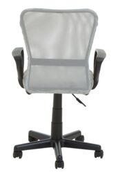 Orsina Comfortable Home Office Chair - Grey/Light Grey, Ergonomic Work From Office Chair, Movable Chair For Bedroom in Light Grey - thumbnail 4