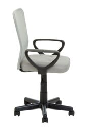 Orsina Comfortable Home Office Chair - Grey/Light Grey, Ergonomic Work From Office Chair, Movable Chair For Bedroom in Light Grey - thumbnail 3
