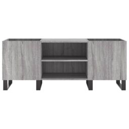 Berkfield Home Record Cabinet Grey Sonoma 121x38x48 cm Engineered Wood - Size: 121 x 38 x 48 cm - thumbnail 4