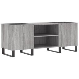 Berkfield Home Record Cabinet Grey Sonoma 121x38x48 cm Engineered Wood - Size: 121 x 38 x 48 cm - thumbnail 2